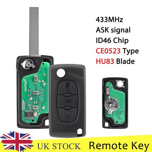 Hu83 ce0523 flip remote key - ce0523,
