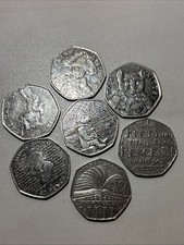 Job of 50 Pence Coins Set 7x