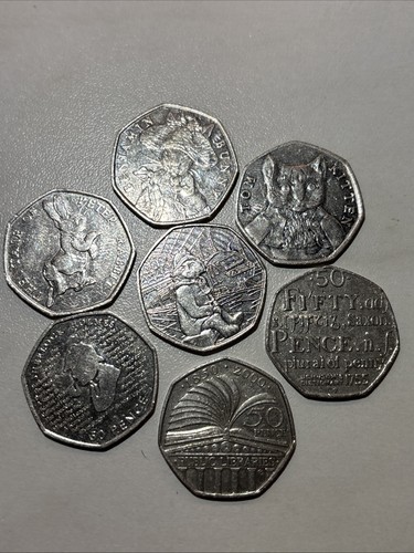 Job pence coins set 7x - of,