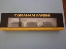 Graham Farish 373-666 N Gauge 14 Ton Tank Wagons Set x3 ESSO Black (Weathered )