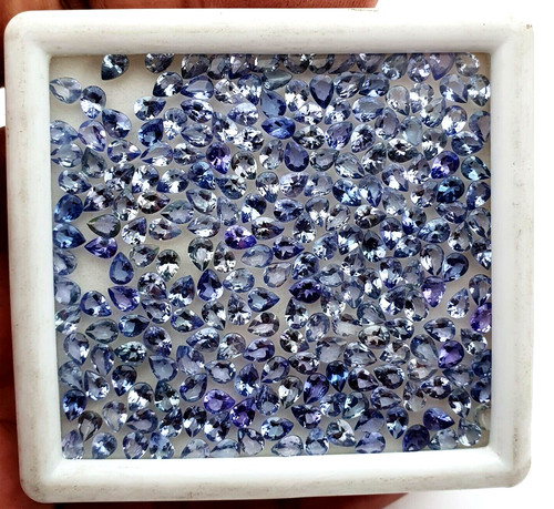 Natural tanzanite stone pear - natural,
