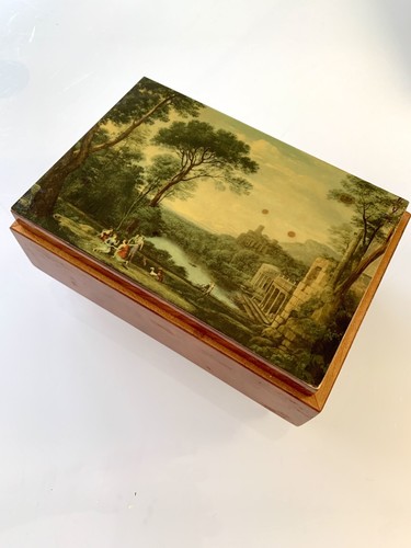 Vintage pastoral scene inlaid - pastoral,