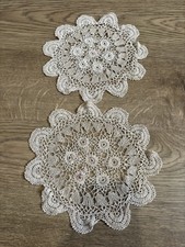 2 Vintage Hand worked Crochet