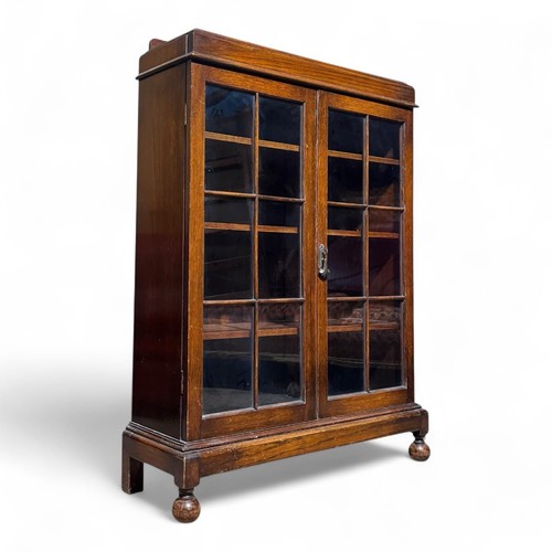 Antique oak bookcase c1920s - oak,