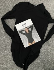 Chicago Body Wolford Black Basic Round Neck Full Coverage Long Sleeve. Sz Large