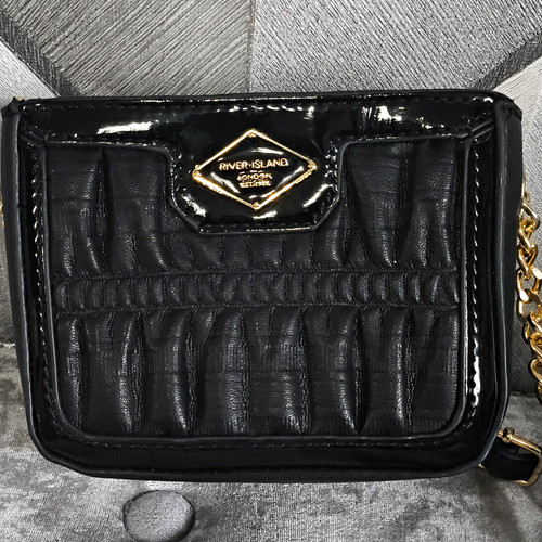 River island black patent - patent, faux