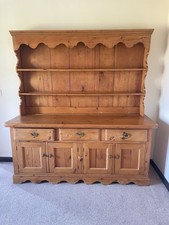 Large Shabby Chic Antique Farmhouse Solid Pine Welsh Dresser Kitchen Sideboard
