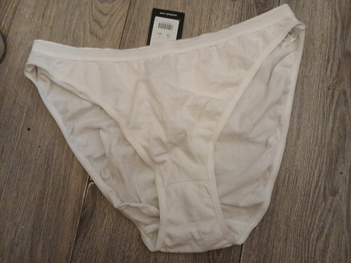 Ladies white cotton lycra high