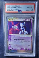 PSA 8 Mewtwo EX Ruby & Sapphire 2003 Holo Ultra Rare #101 Pokemon Card