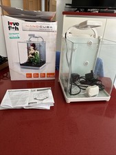 Love Fish Nanocube Aquarium 13 Litre Fish Tank With Led Lighting System Used