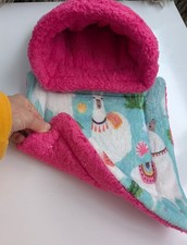 GUINEA PIG  FLEECE SNUGGLE SOCK/BED WITH PAD SET. RABBIT, HEDGEHOG 