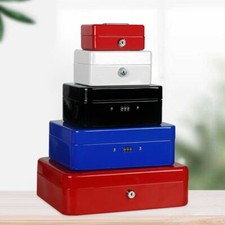 Lockable Metal Cash Box Money