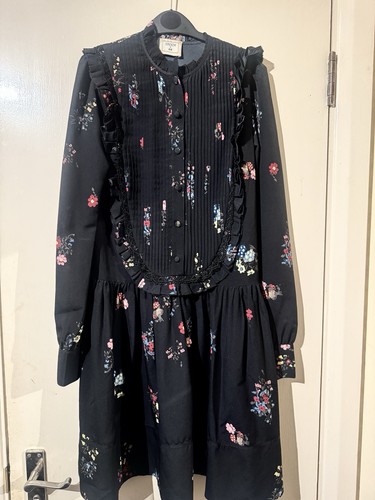 Erdem black floral bib - x,