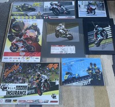 motorcycle Superbike racing autographs Postor Photo Collectors Bundle Framed