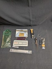 Vintage Pencil Protractor And Compass Set Rotring Etc With Case.