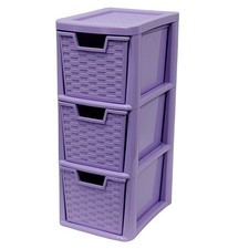 Medium lilac rattan drawer - medium,