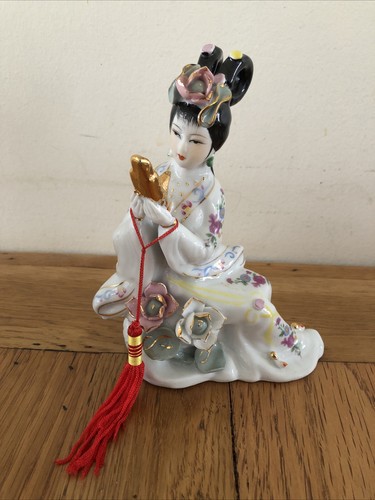 Vintage porcelain geisha - vintage,