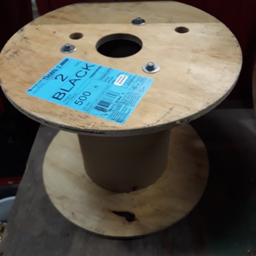 In wood cable reel - in,
