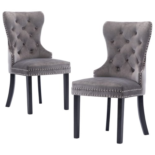 Retro velvet dining chairs - retro,