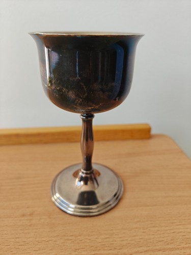 Antique silver plated goblet - silver,