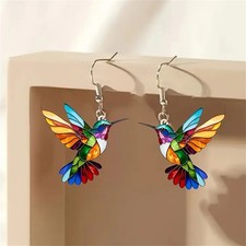 Acrylic Hummingbird Earrings