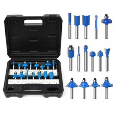 15Pcs 1/4 Inch Shank Carbide