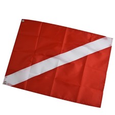 Scuba Diving Sign Red and