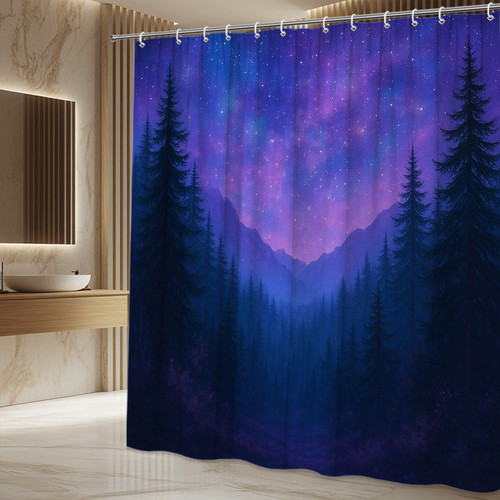 Purple galaxy shower - shower,