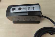 Masterplug Surge Protected 2m Extension Lead USB & 13A Sockets SRGDSU42PB