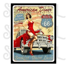 Route 66 Diner Retro replica vintage style metal tin sign/plaque HOME Decor