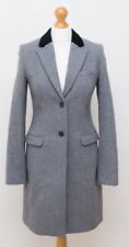 Wool blend Mid length Velvet Collar Coat Size 8 UK Jack Wills VGC