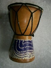 Vintage Small african hand drum bongo drum finger drum