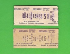 Bristol Omnibus Company Ltd - 2 Setright Machine Issued Tickets - c.1970s