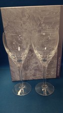 2 x Edinburgh Crystal Skibo Tall Wine Glasses 20 cm tall