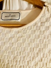STUNNING! MALENE BIRGER cream Blouse Top 38EU 10UK BNWOT woven effect jacquard