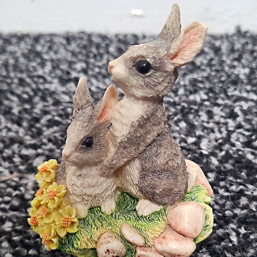 Resin rabbit ornament figurine - resin,