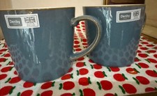 2 New Blue Denby Azure Mugs
