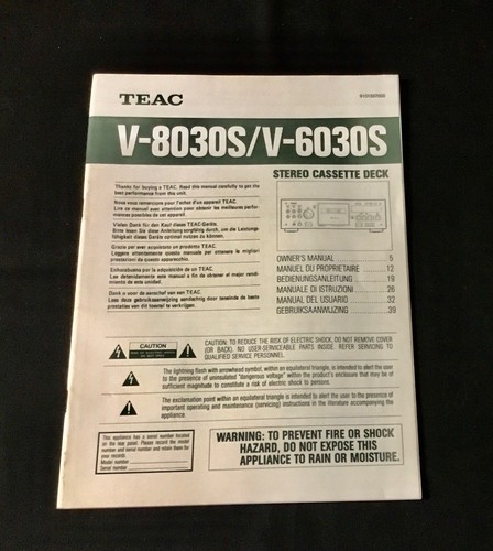 Teac 8030s 6030s cassette - v-8030s/v-6030s,