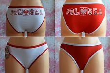 2x LADIES BRIEFS KNICKERS COTTON PANTIES COMFY NOVELTY POLSKA Size10/12