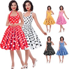 Retro Womens 50s 60s Polka Dot