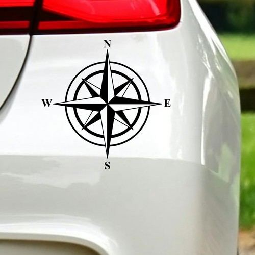 Compass sticker car camper van - sticker,