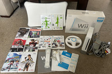 Mario Kart Boxed Wii Console Bundle w/ Controller + Fit Board, 10 Games, Tested