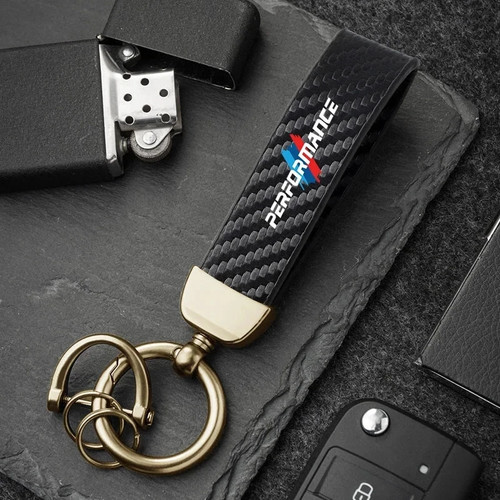 Bmw luxury leather keychain - bmw,