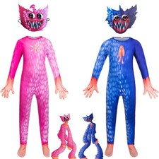 Poppy Playtime Huggy Wuggy Cosplay Costume Jumpsuit Party Fancy Dress Outfit New
