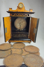 Double Comb Symphonion Polyphon Music Box With Twelve 9" Discs Regina Britannia