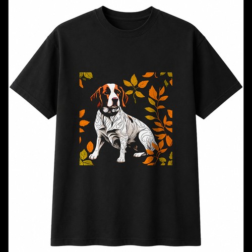 Brittany spaniel torn paper - brittany,
