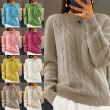 NEW Women Jumper Tops Cable