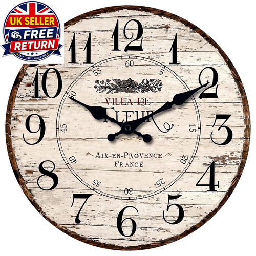 1pc wooden wall clock french - 1pc,