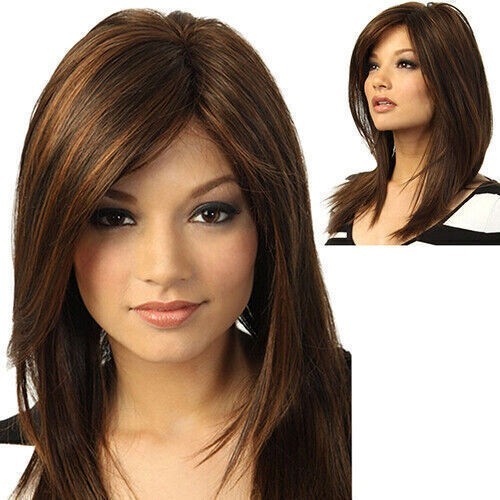 Dark brown women hair wigs - dark,