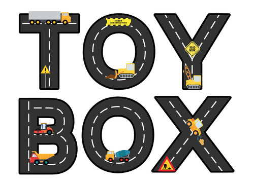 Toy box sticker label - toy,